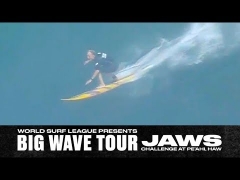 Nichts für schwache Nerven: World Surf League – Big Wave Tour – Men’s Jaws Challenge – Round 1, Heat 1